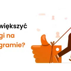 Kobieta ciągnie za sznurek gigantycznego kciuka w górę, symbolizując wysiłek współtwórcy Instagrama w zwiększaniu zasięgów.