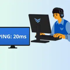 Gracz z niskim pingiem 20ms cieszy się płynną rozgrywką.