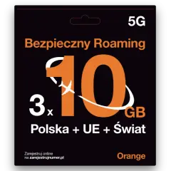 Internet za granicą z Orange: 3x10 GB na Polskę, UE i Świat. Bezpieczny roaming 5G.