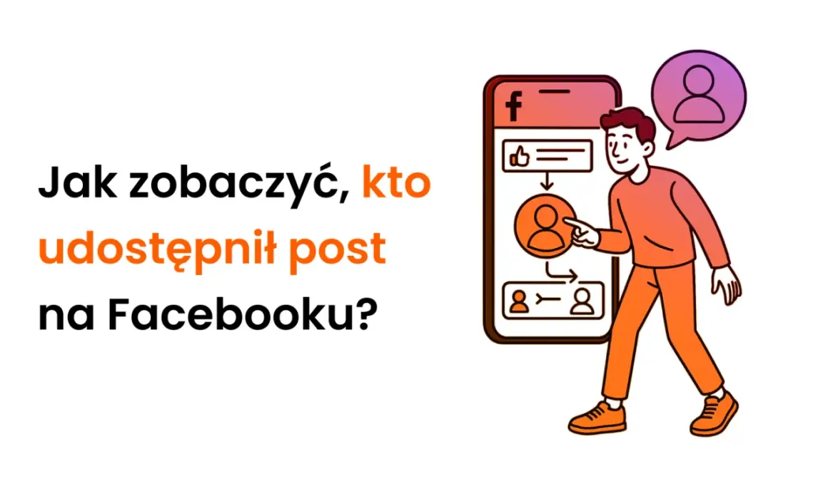Dowiedz się, jak sprawdzić, kto udostępnił Twój post na Facebooku. Ilustracja pokazuje telefon z ikonami udostępnień.