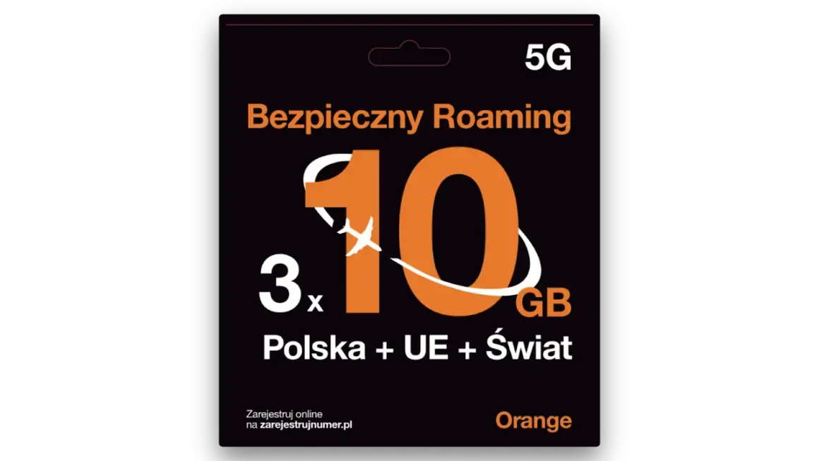 Internet za granicą z Orange: 3x10 GB na Polskę, UE i Świat. Bezpieczny roaming 5G.