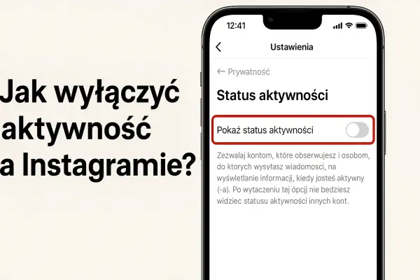 Jak wyłączyć aktywność na IG? Ekran telefonu z ustawieniami prywatności Instagrama, gdzie można ukryć swój status aktywności.